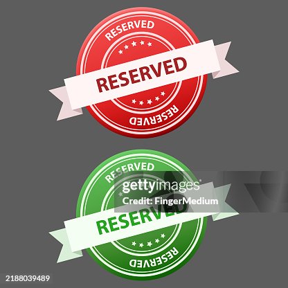 Reserved stamp vector set Reserved stamp vector set