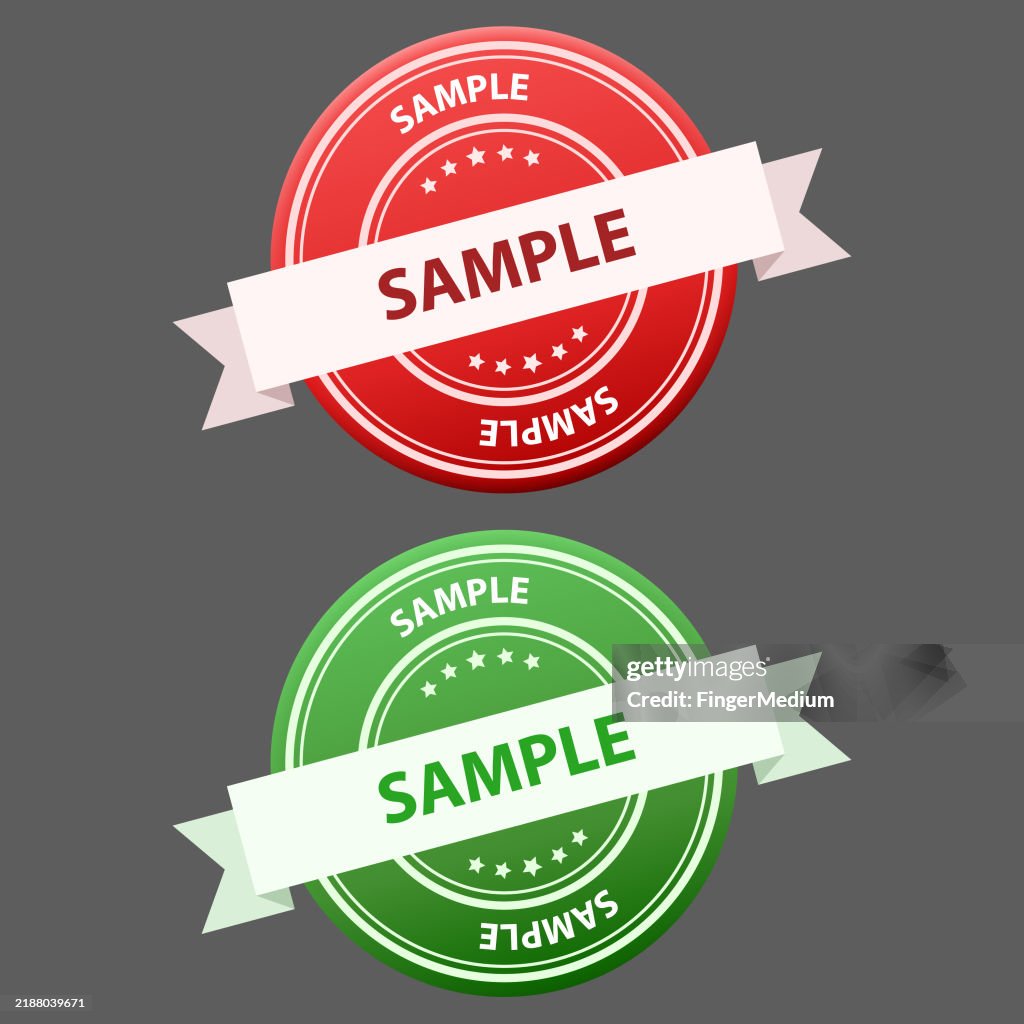 Small Sample Illustration Vector Sample Stamp Vector Set High-Res Vector Graphic - Getty Images