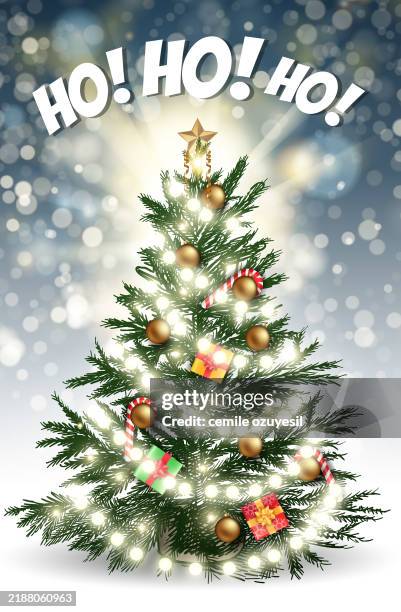 illuminated tree - tree lights stock illustrations