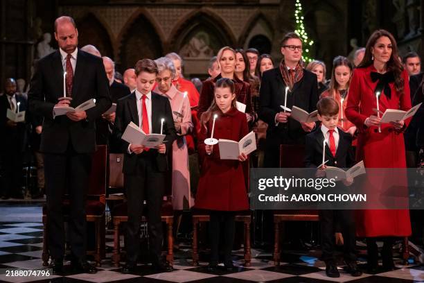 Britain's Prince William, Prince of Wales, Britain's Prince George of Wales, Britain's Princess Charlotte of Wales, Britain's Prince Louis of Wales...