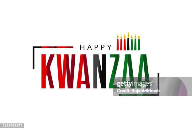 happy kwanzaa card design. vector - kwanzaa stock illustrations