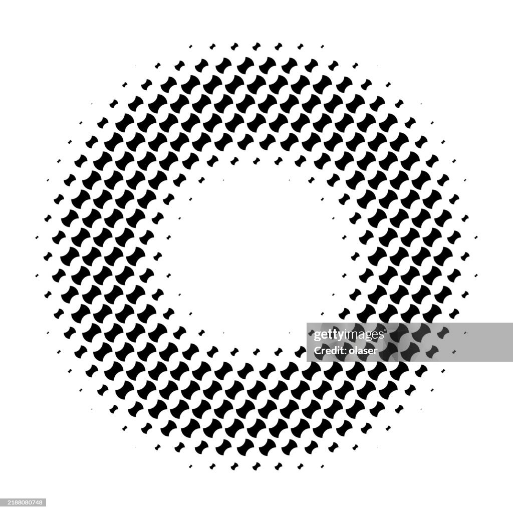 Circular Repeat Pattern A Unique Circular Pattern Formed By Repeating Shapes Showcasing ...