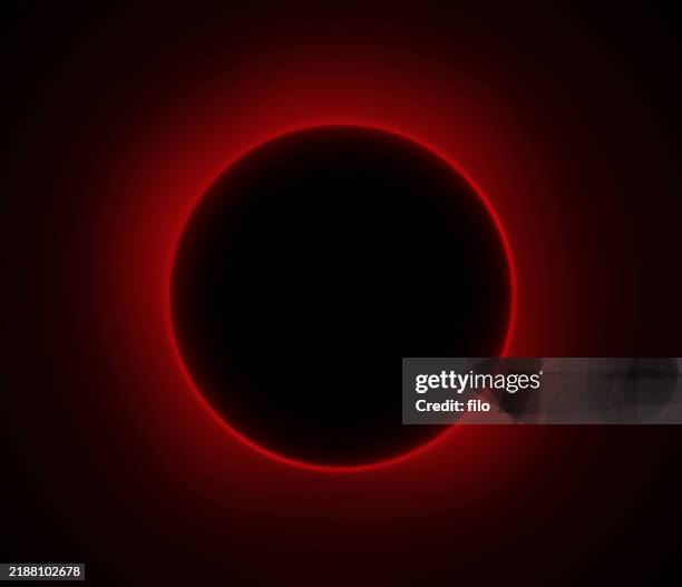 circle glow frame eclipse black hole abstract - eclipse stock illustrations