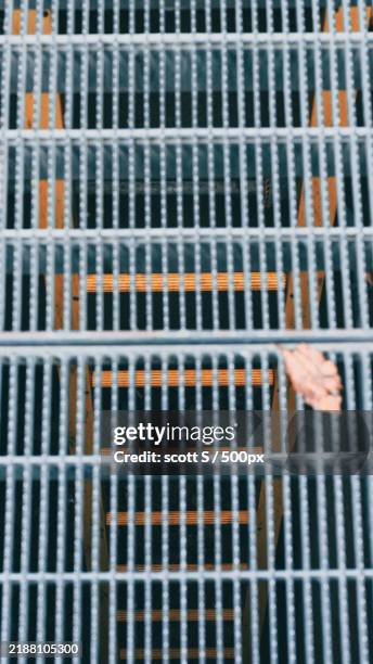 full frame shot of metal grate,chicago,illinois,united states,usa - illinois state penitentiary stock pictures, royalty-free photos & images