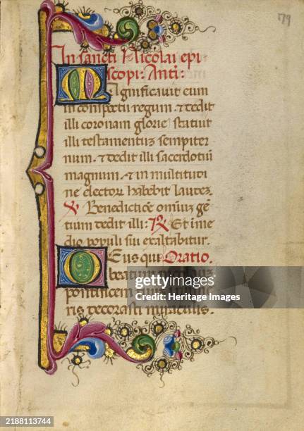 Decorated Initial M; Decorated Initial D; Gualenghi-d'Este Hours, about 1469. Creator: Unknown.
