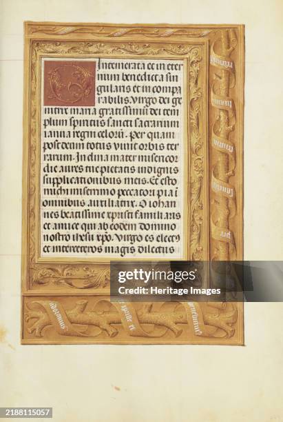 Decorated Text Page; Spinola Hours, about 1510-1520. Creator: Unknown.