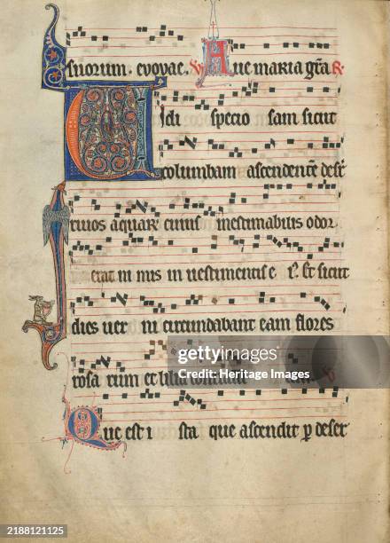 The Assumption of the Virgin; Antiphonal, about 1260-1270. Creator: Unknown.