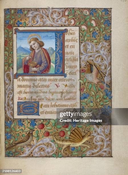 Saint John the Evangelist; Book of Hours, about 1480-1490. Creator: Georges Trubert.