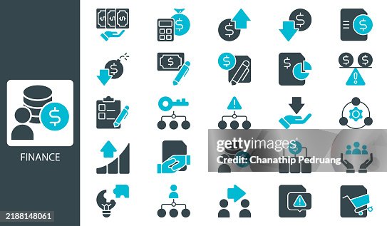 Finance Icon set. Solid icon collection. Vector illustration. stock illustration Icon Symbol, Banking, Bank - Financial Building, Wages Finance Icon set. Solid icon collection. Vector illustration. stock illustration Icon Symbol, Banking, Bank - Financial Building, Wages