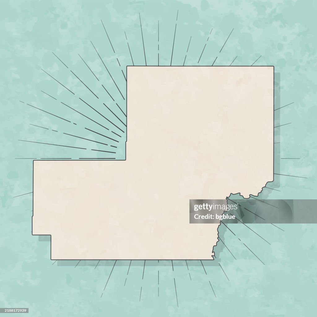 Meade County, South Dakota. Map in retro vintage style - Old textured paper