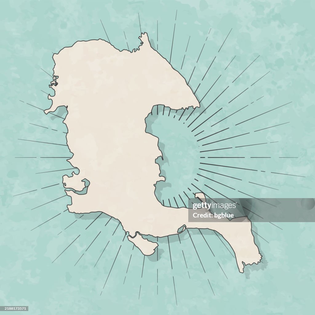 James City County, Virginia. Map in retro vintage style - Old textured paper