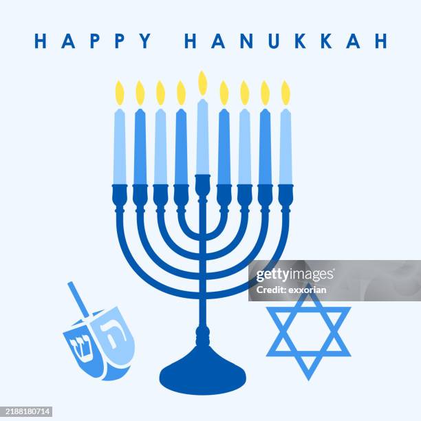 stockillustraties, clipart, cartoons en iconen met hanukkah celebration - officiële openingen