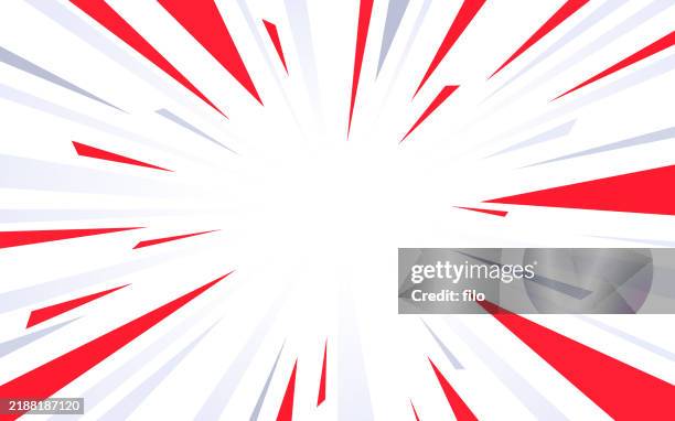 ilustraciones, imágenes clip art, dibujos animados e iconos de stock de fondo de emoción abstracta de explosión roja - imponente