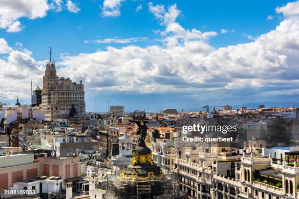 view over madrid - madrid stock pictures, royalty-free photos & images