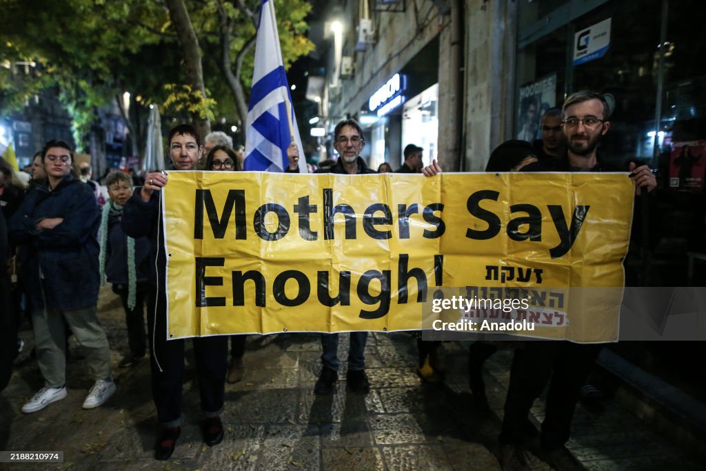 Demonstration in Jerusalem to demand a ceasefire in Gaza and hostage swap deal