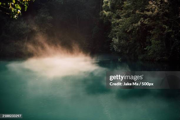 scenic view of lake in forest,guizhou,china - ma an hot stock pictures, royalty-free photos & images