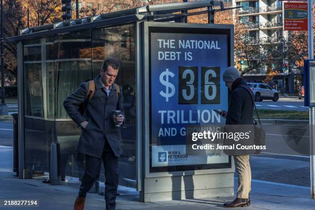 Peter G. Peterson Foundation National Debt Clock in Washington DC -..., Fotografia de notícias