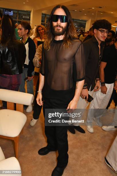 Jared Leto attends the Formula 1 Etihad Airways Abu Dhabi Grand Prix at Yas Marina Circuit on December 8, 2024 in Abu Dhabi, United Arab Emirates.