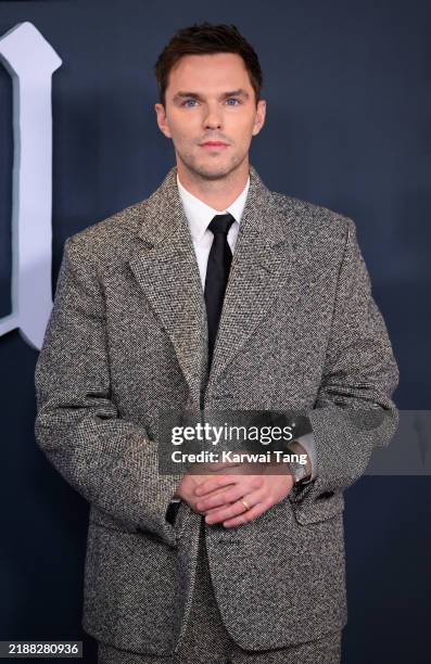 Nicholas Hoult attends the "Nosferatu" UK Premiere at Odeon Luxe Leicester Square on December 04, 2024 in London, England.
