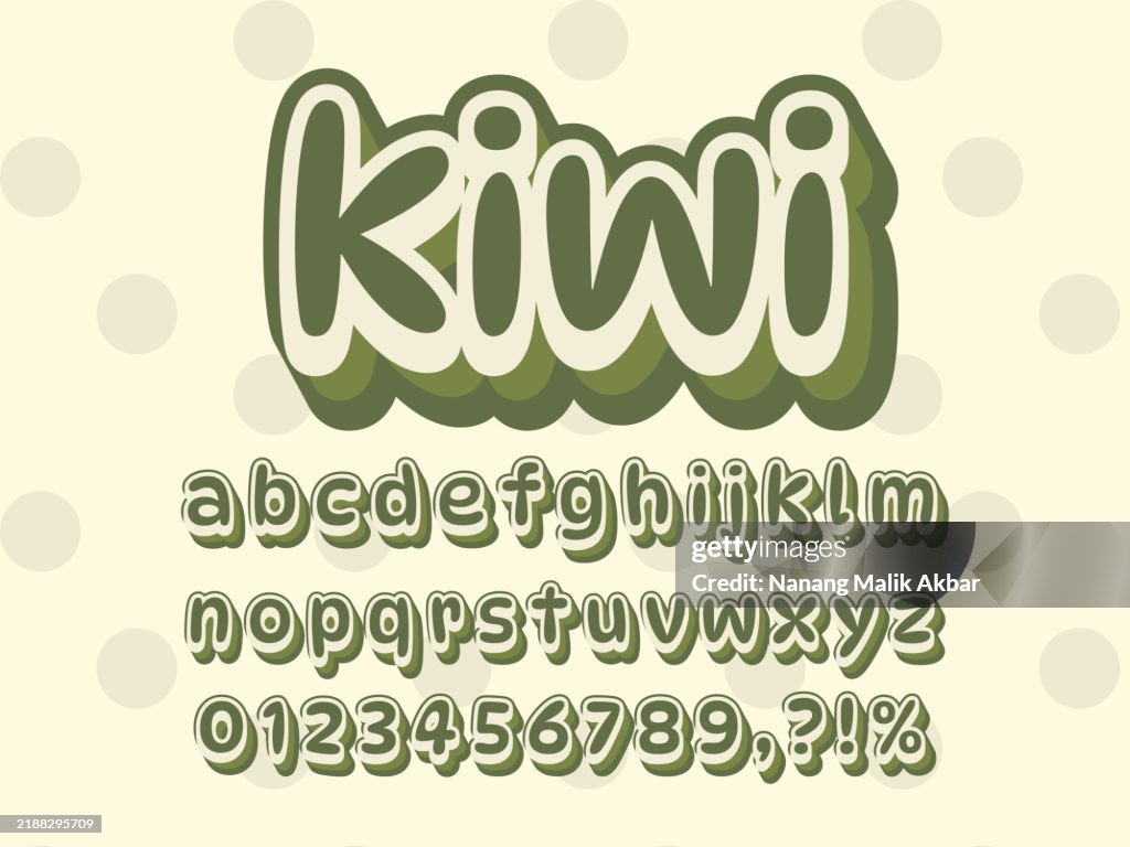 Efecto de texto editable Kiwi 3D, efecto guardado en "Estilos gráficos"