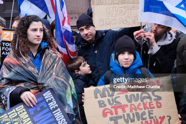 The March against antisemitism from the High Court to Parliament Square.