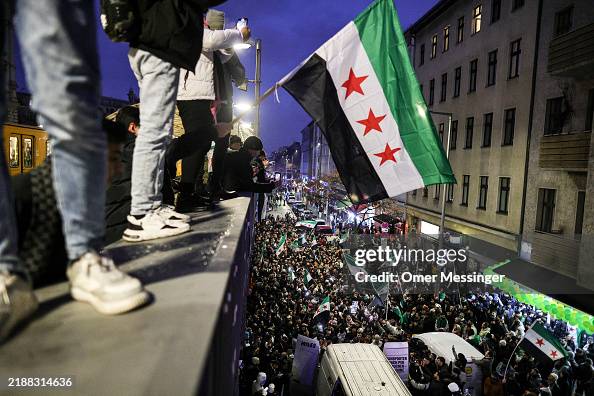 Syrians In Berlin Celebrate Assad Regime Fall Syrians In Berlin Celebrate Assad Regime Fall