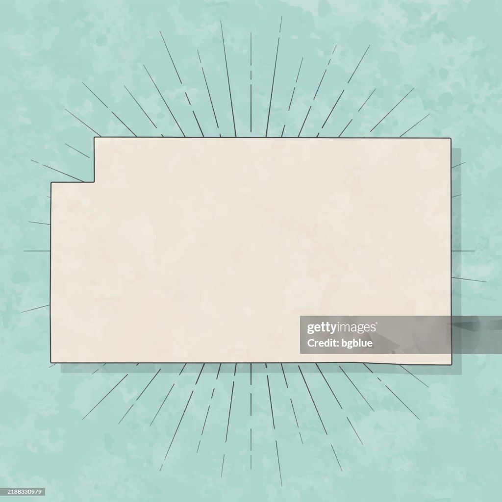 Marathon County, Wisconsin. Map in retro vintage style - Old textured paper