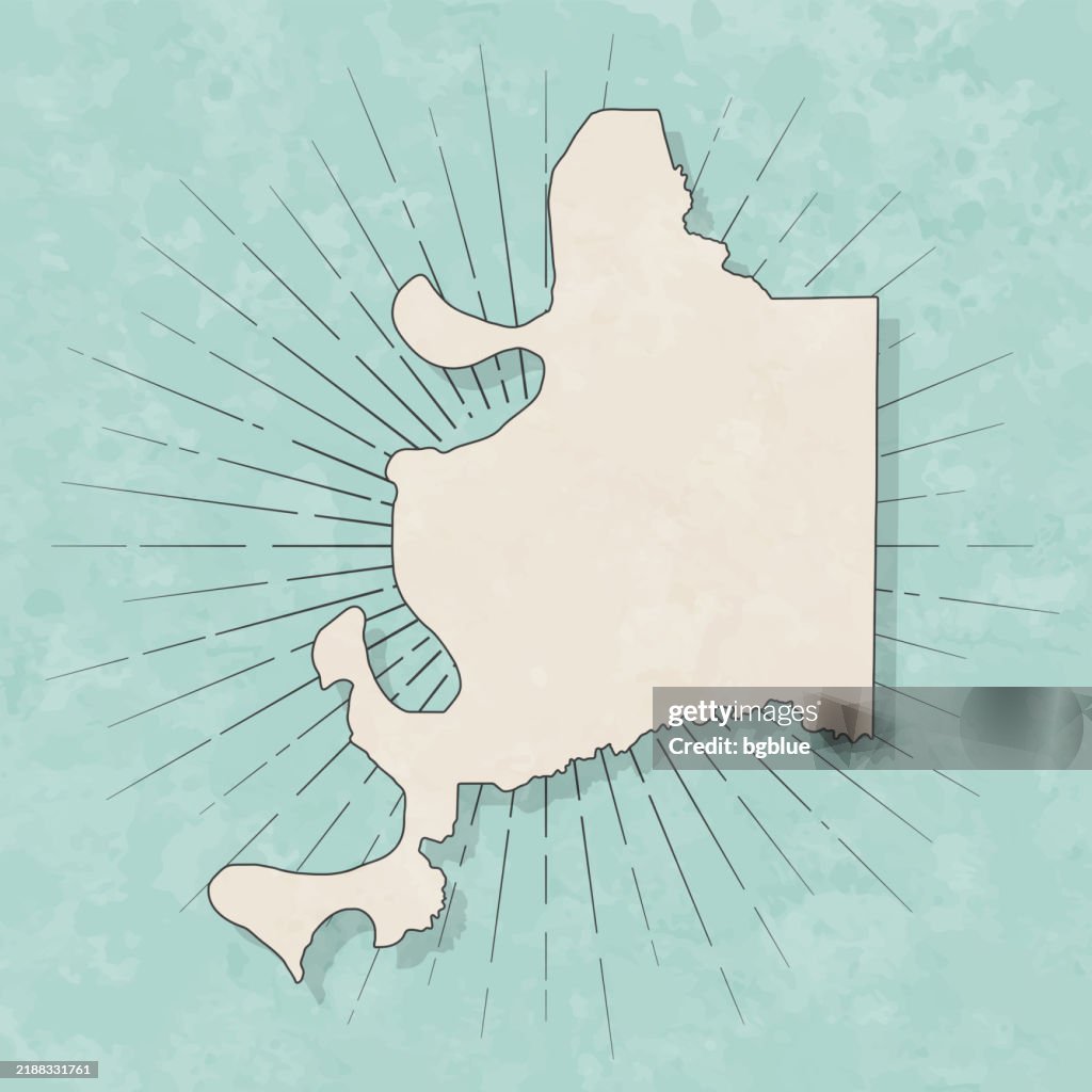 Adams County, Mississippi. Map in retro vintage style - Old textured paper
