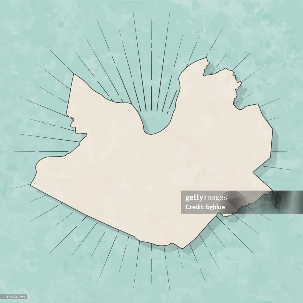 Daviess County, Kentucky. Map in retro vintage style - Old textured paper