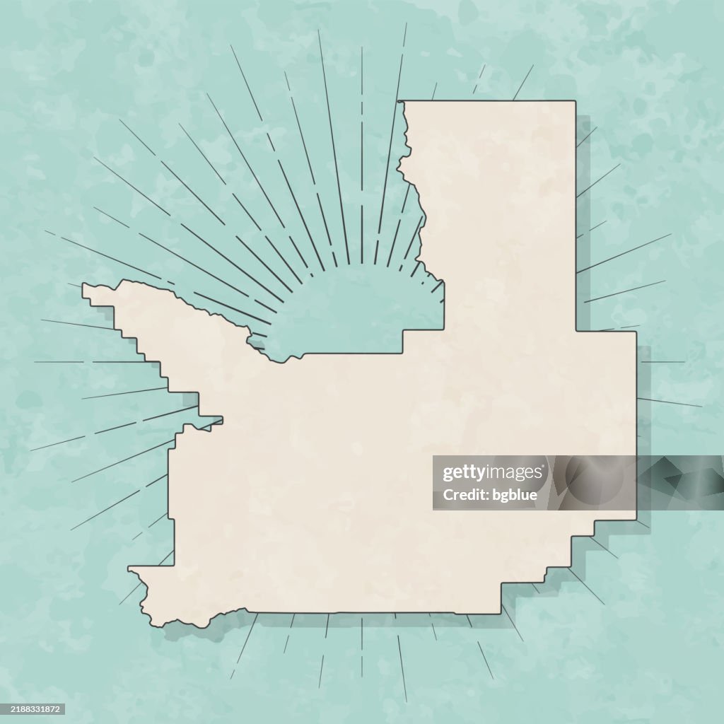 Missoula County, Montana. Map in retro vintage style - Old textured paper