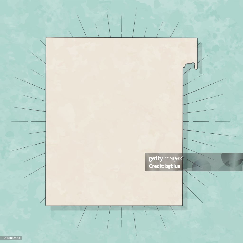 Cottle County, Texas. Map in retro vintage style - Old textured paper