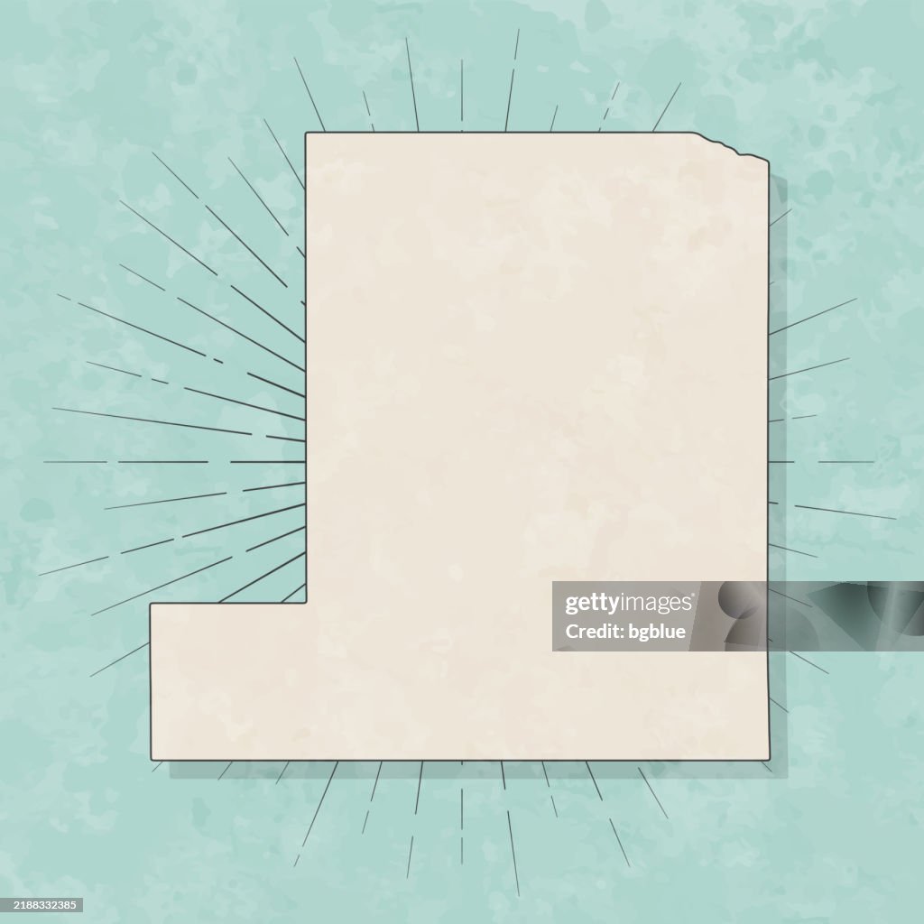 Gosper County, Nebraska. Map in retro vintage style - Old textured paper