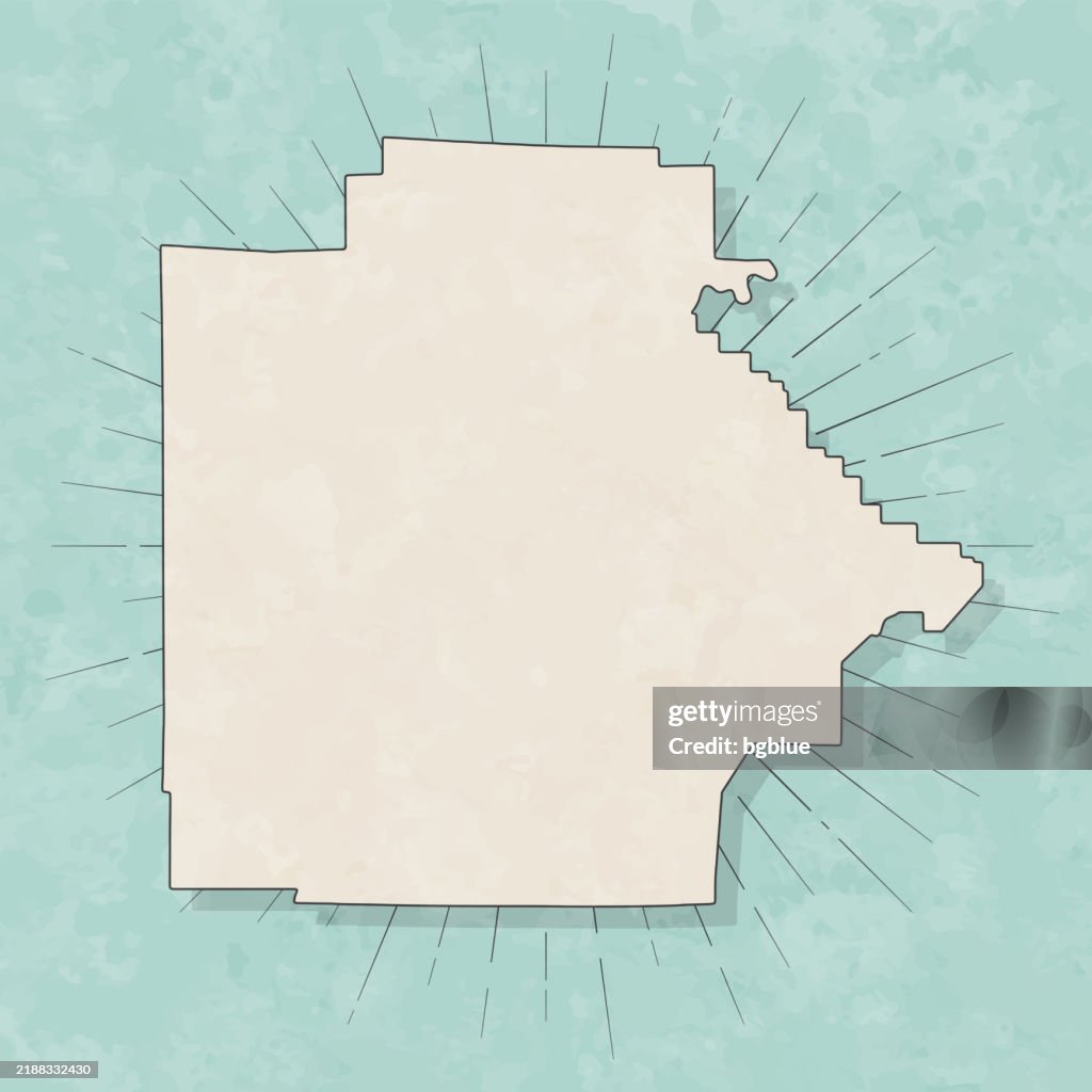 Tuscaloosa County, Alabama. Map in retro vintage style - Old textured paper