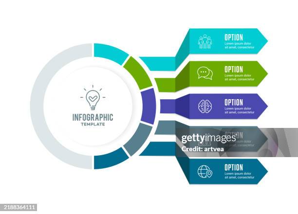 infographic elements - three arrow infographic stock illustrations