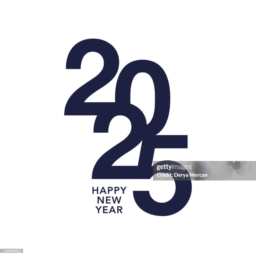 Happy New Year 2025 stock illustration