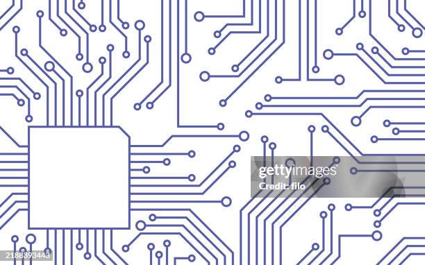 circuit board technology abstract background - electrical engineering background stock illustrations