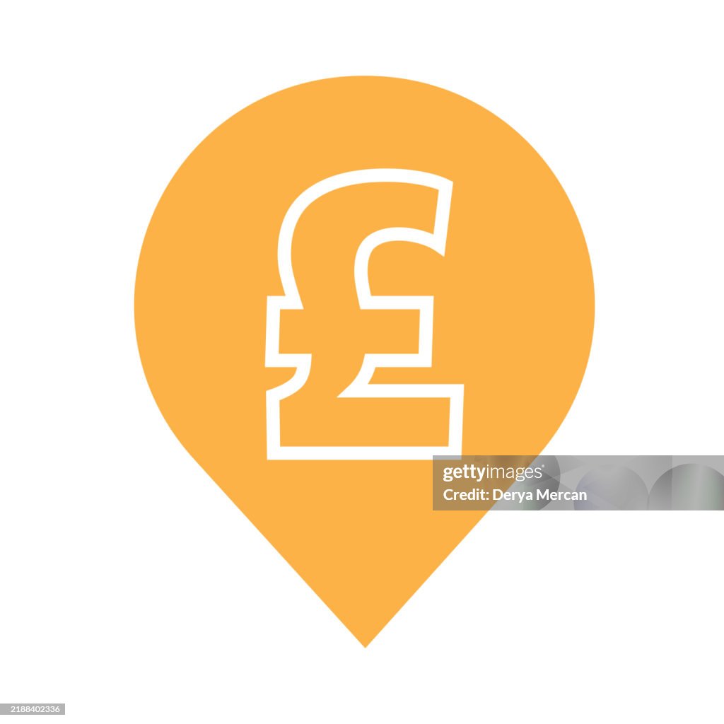 Ilustración de stock de símbolo de moneda de libra británica