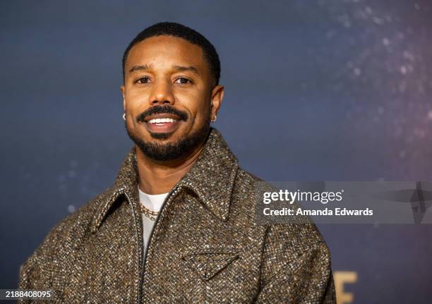 Actor Michael B. Jordan attends the Los Angeles Premiere of Amazon MGM Studios' "The Fire Inside" at the DGA Theater Complex on December 04, 2024 in...