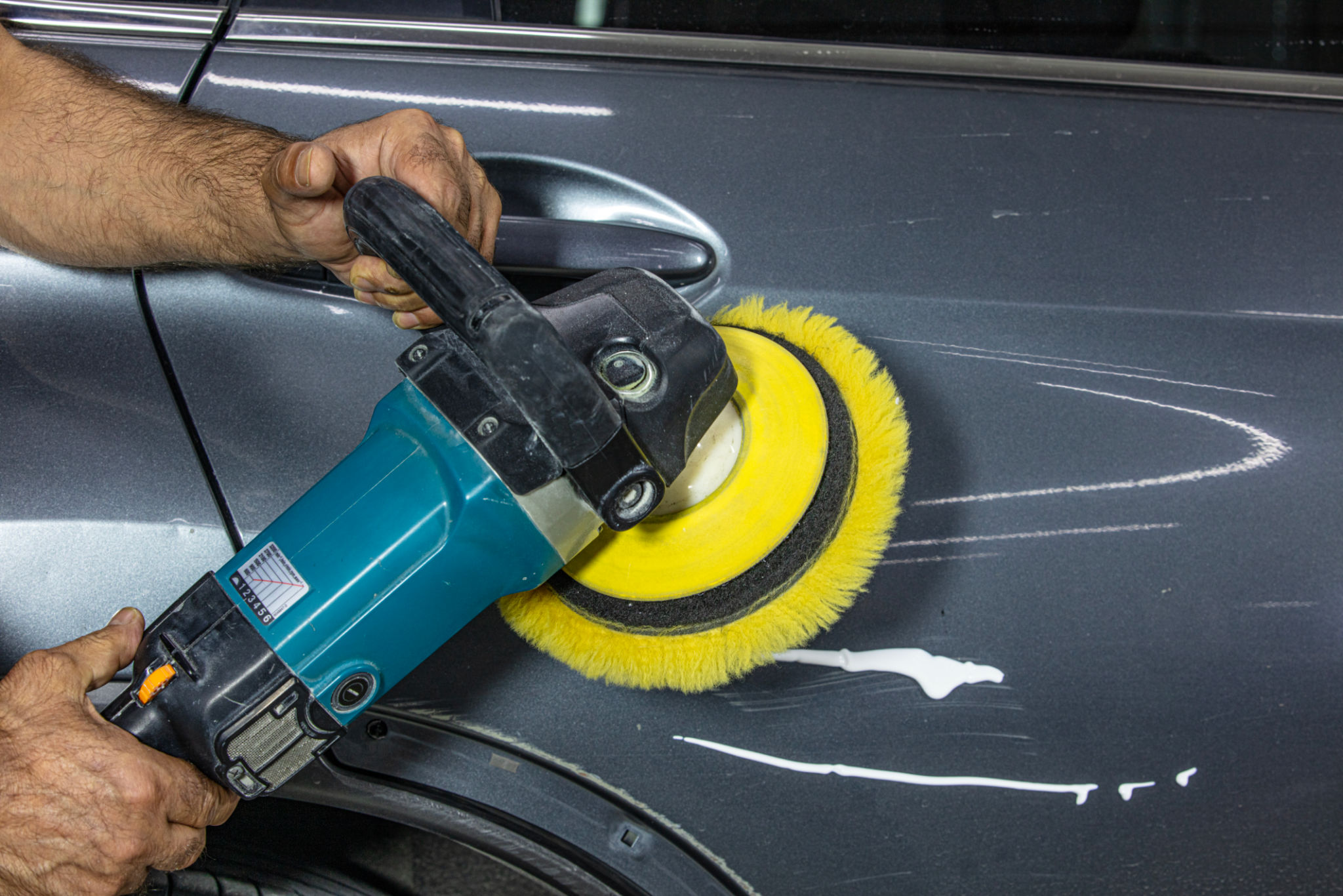 waxing car