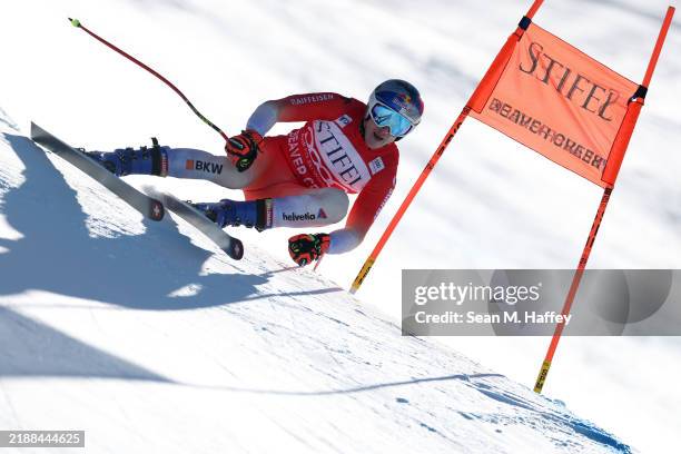 Marco Odermatt of Switzerland competes during the Audi FIS Ski World Cup Men's Downhill Training at Beaver Creek Resort on December 05, 2024 in...