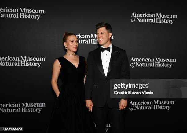 Scarlett Johansson and Colin Jost attend The American Museum of Natural History's 2024 Museum Gala at American Museum of Natural History on December...