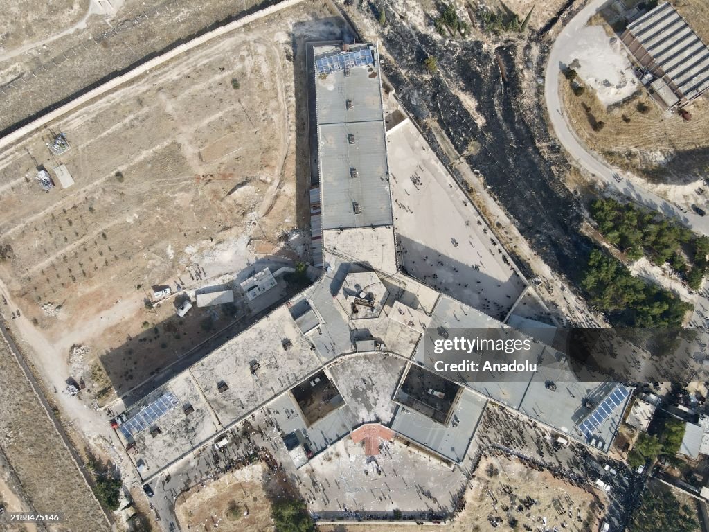 An Aerial View Of Sednaya Military Prison Which Is Infamous For an-aerial-view-of-sednaya-military-prison-which-is-infamous-for