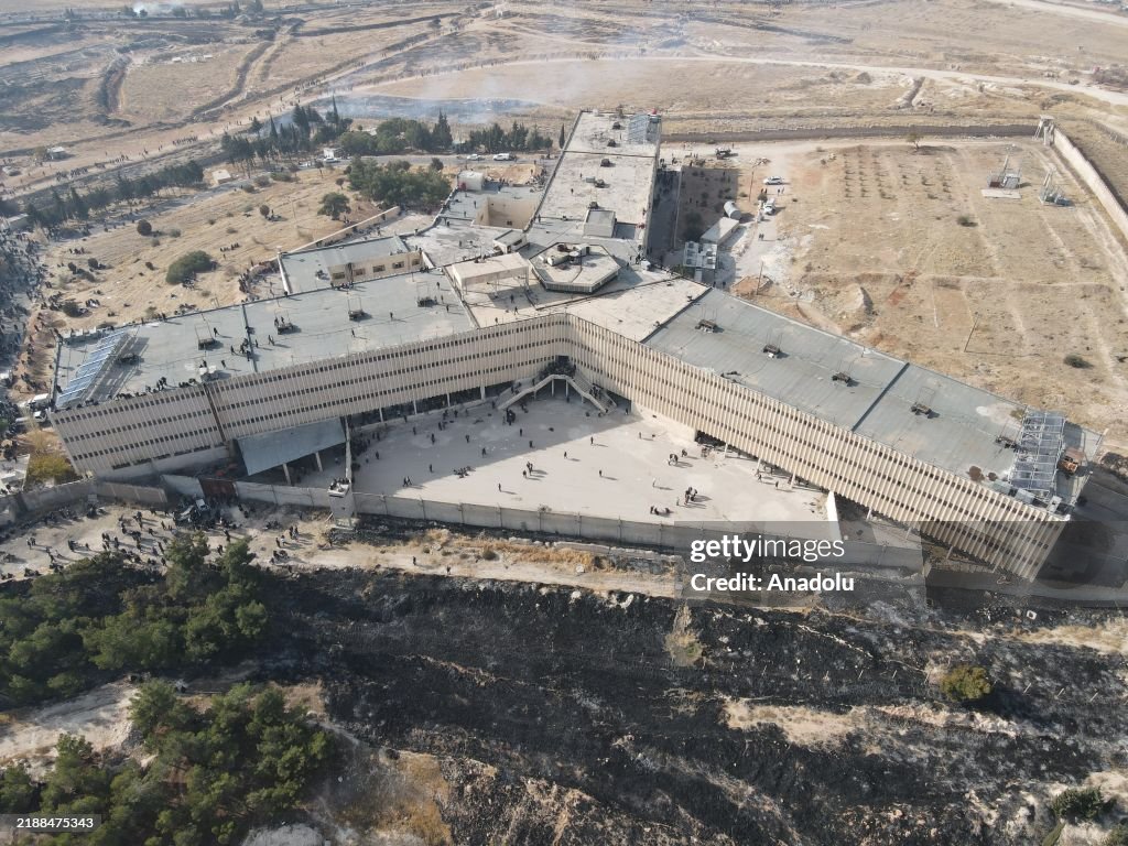An Aerial View Of Sednaya Military Prison Which Is Infamous For an-aerial-view-of-sednaya-military-prison-which-is-infamous-for