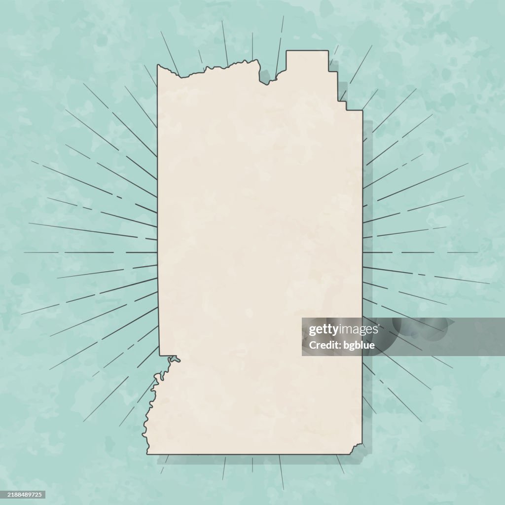 Uintah County, Utah. Map in retro vintage style - Old textured paper