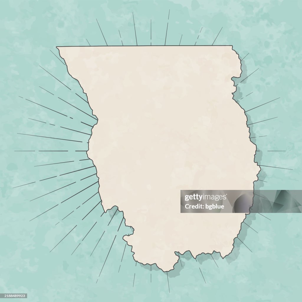 Cache County, Utah. Map in retro vintage style - Old textured paper