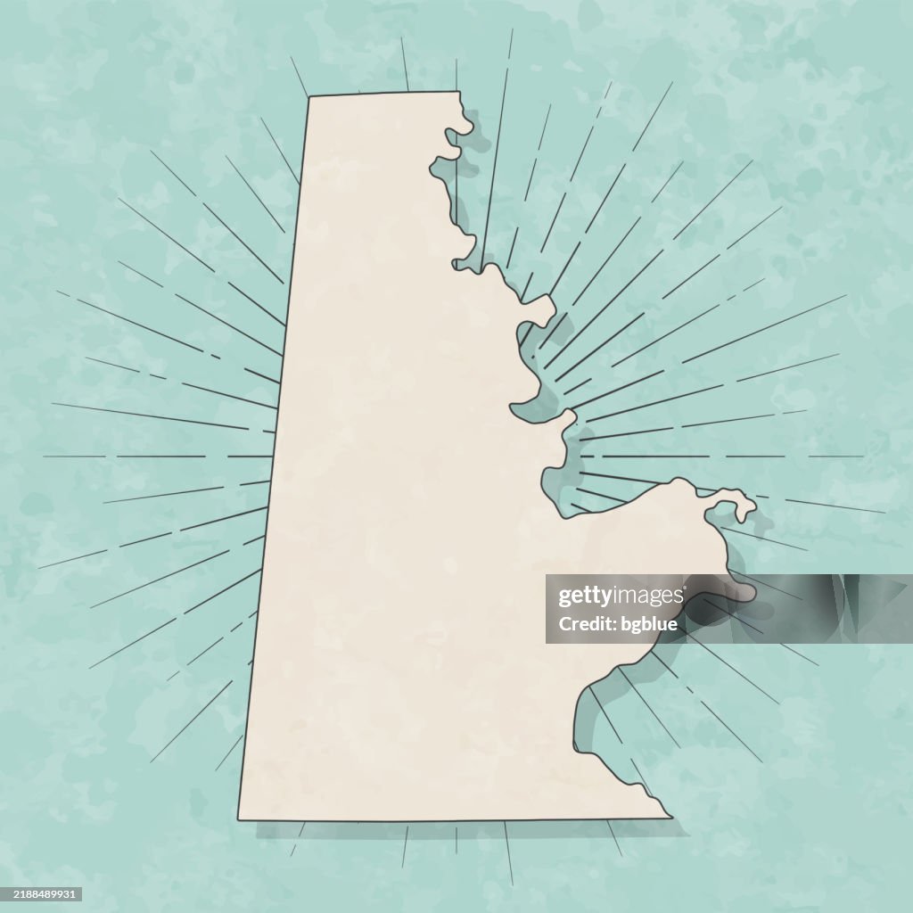 Sumter County, Alabama. Map in retro vintage style - Old textured paper
