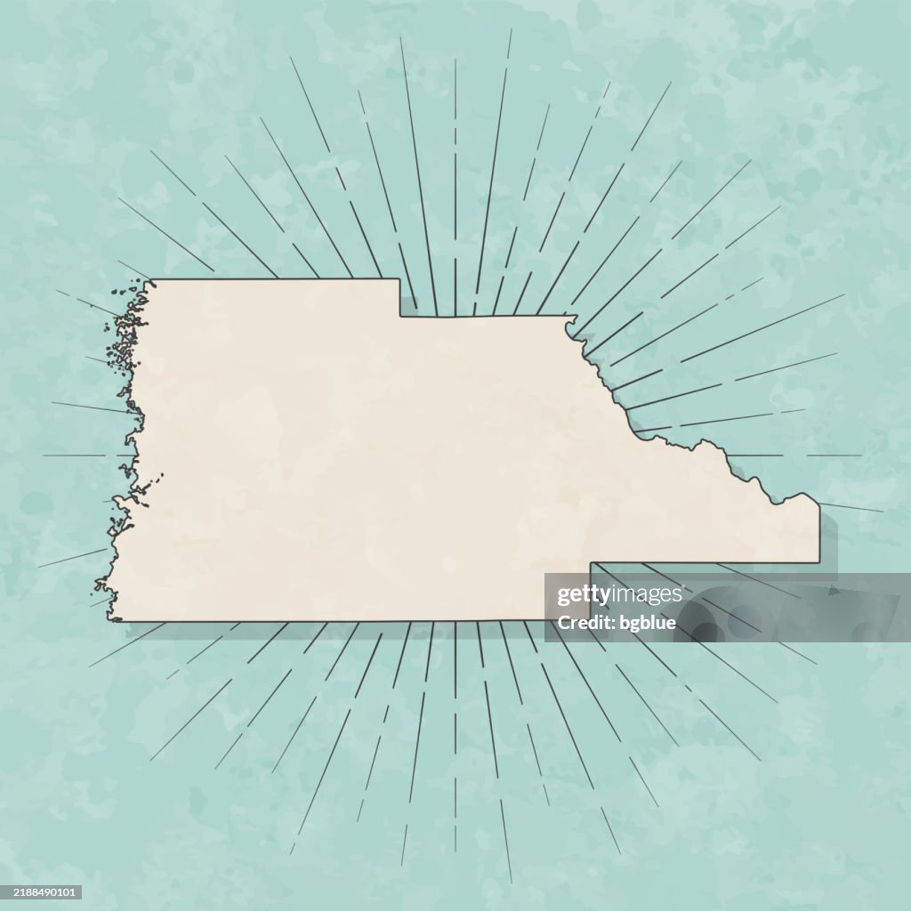 Hernando County, Florida. Map in retro vintage style - Old textured paper