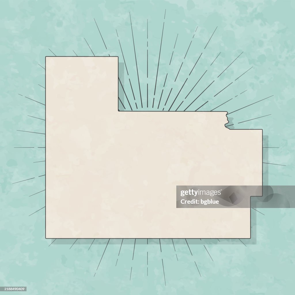 Carter County, Oklahoma. Map in retro vintage style - Old textured paper