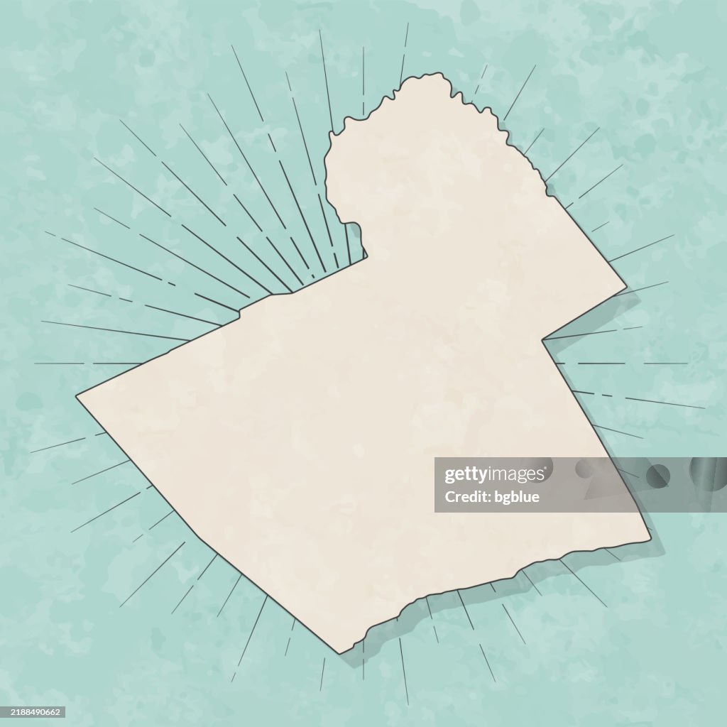 Carbon County, Pennsylvania. Map in retro vintage style - Old textured paper