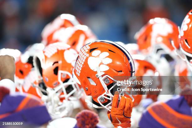 clemson football helmet and jersey Riddell Tigers Speed Mini the signature paw print Clemson Pocket Size Helmet